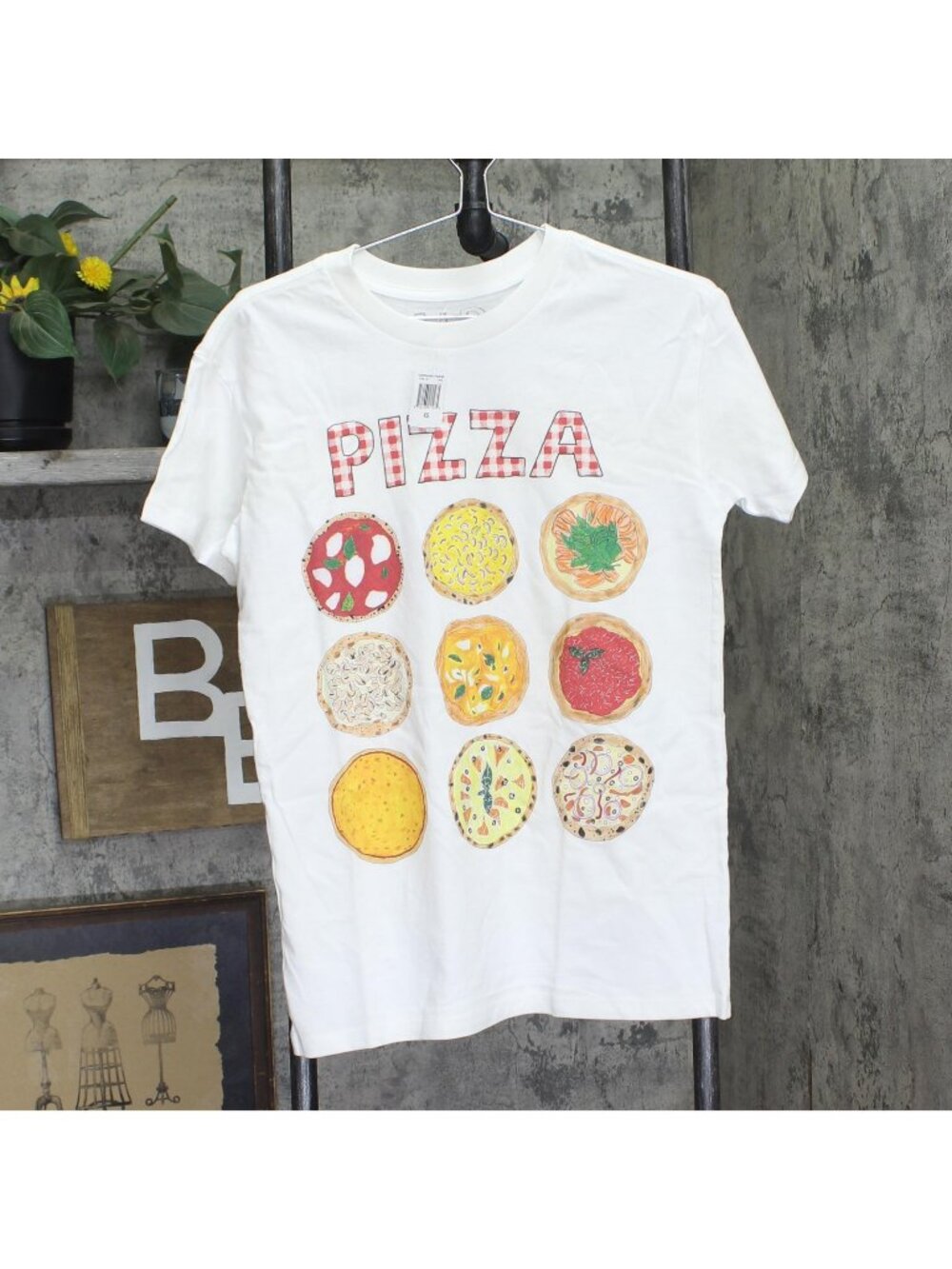 NEW Unfortunate Portrait Pizza Graphic T-Shirt UPMB-1001 White XS